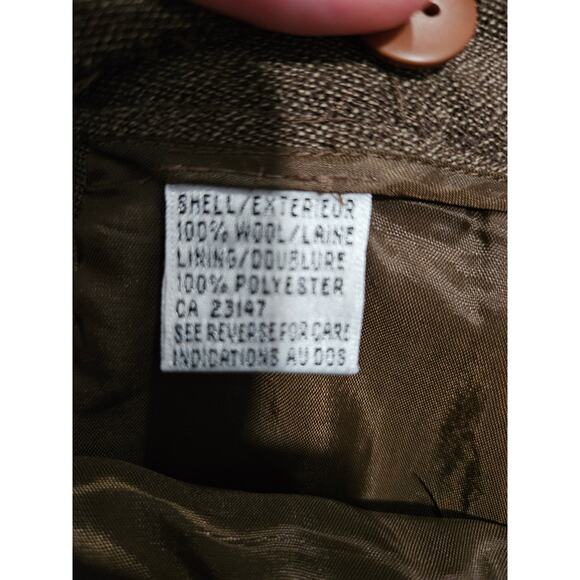 Vintage Talbots 100% Wool Midi Skirt Brown Size 10 Preppy Academia - Picture 10 of 12